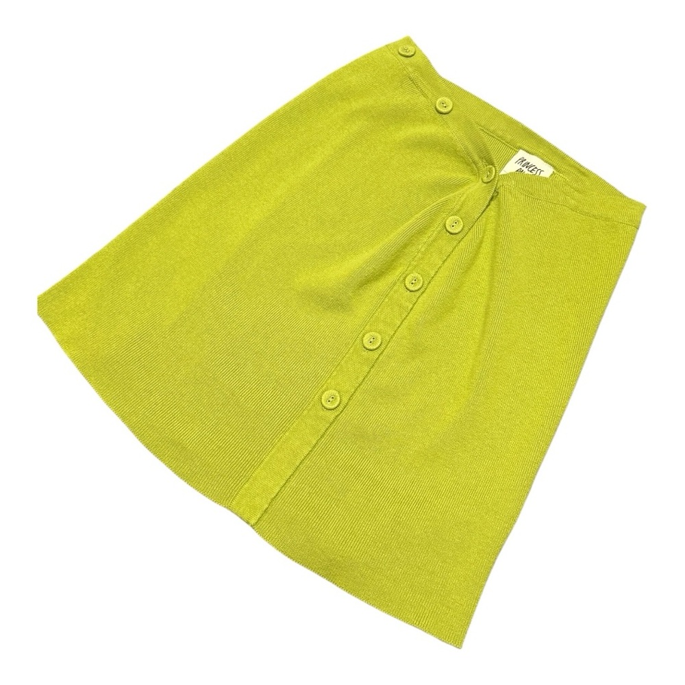 Princess Polly High Waist Mini Skirt Lime Green Soft Knit Small Medium Sexy